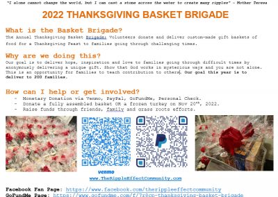 Thanksgiving Basket Brigade flyer